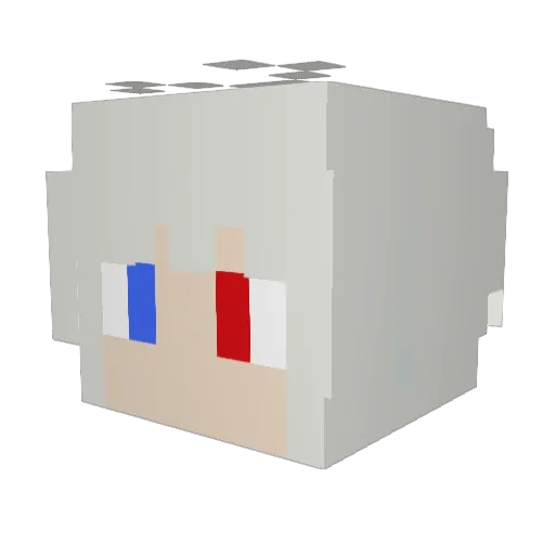 Qio_Ying Minecraft avatar head, 3D render