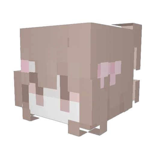 Qiqqles Minecraft avatar head, 3D render