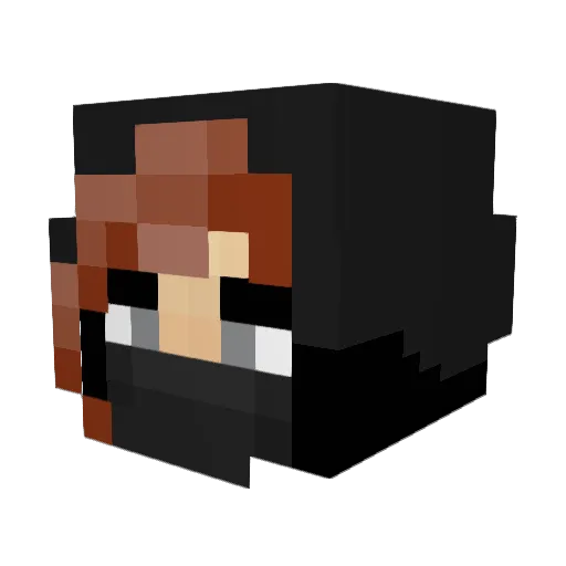 Qirinath Minecraft avatar head, 3D render