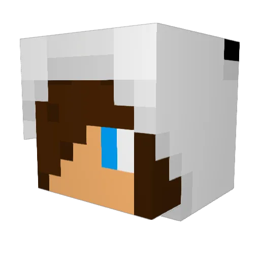 Qirre Minecraft avatar head, 3D render