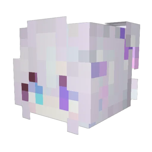 QiuLu Minecraft avatar head, 3D render