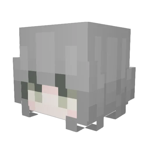 Qiu_S Minecraft avatar head, 3D render