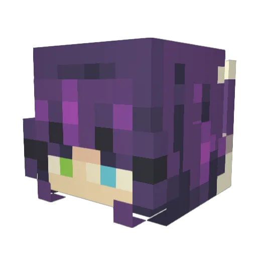 Qiu_Yue233 Minecraft avatar head, 3D render