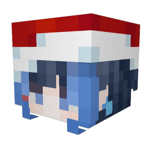 Qiyan3 Minecraft avatar head, 3D render