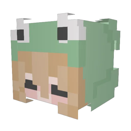 Qkasi_ Minecraft avatar head, 3D render