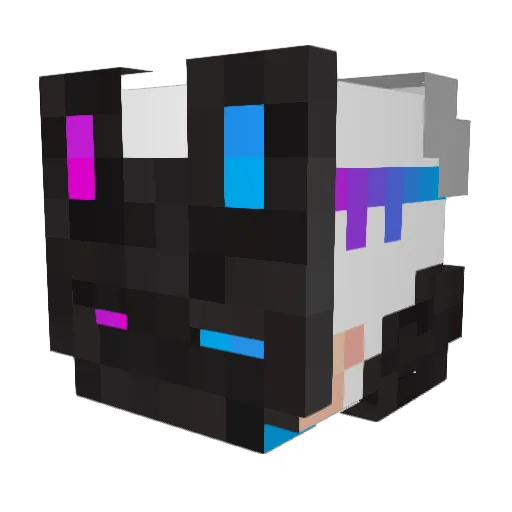 Qlaudi171 Minecraft avatar head, 3D render