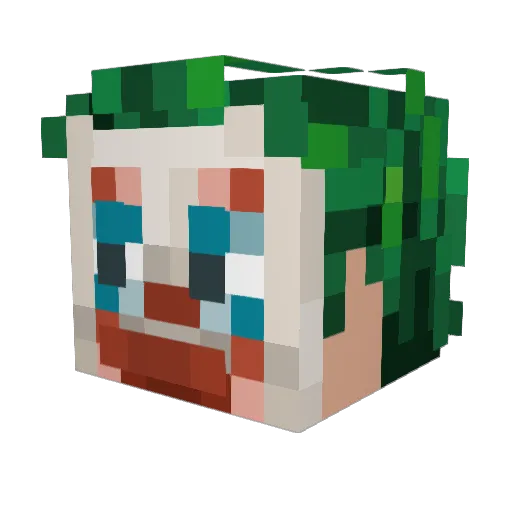 Qlaum Minecraft avatar head, 3D render