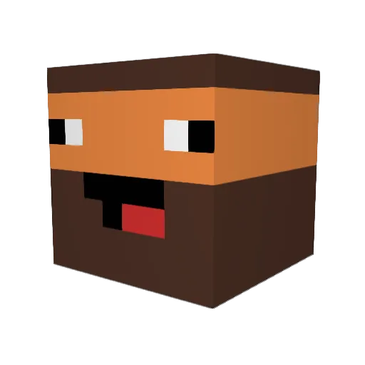 Qlervie Minecraft avatar head, 3D render