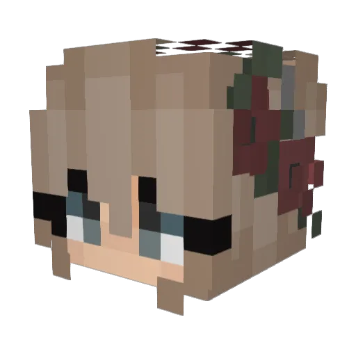 Qliang_ Minecraft avatar head, 3D render