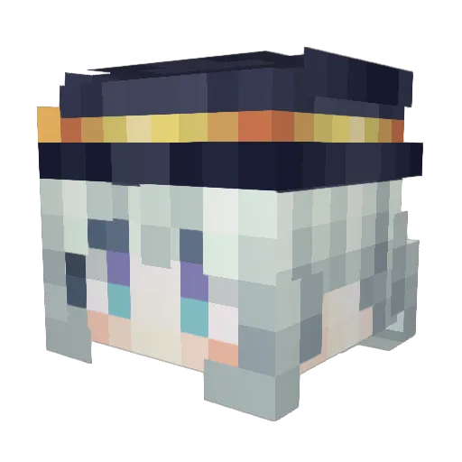 Qln__ Minecraft avatar head, 3D render