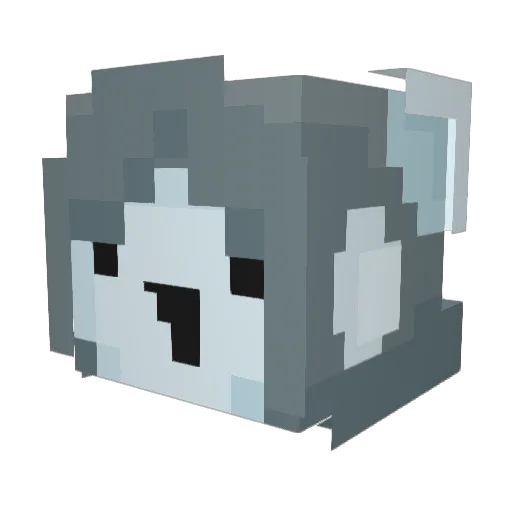 Qluipeludo Minecraft avatar head, 3D render