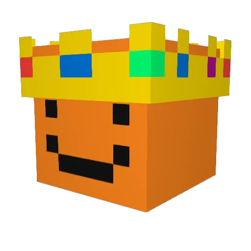 Qmacez Minecraft avatar head, 3D render