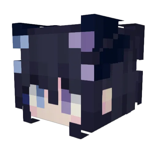 QmiaomiaoQ Minecraft avatar head, 3D render