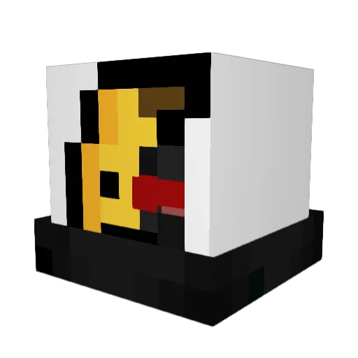 Qmilek122 Minecraft avatar head, 3D render