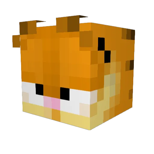 Qnly Minecraft avatar head, 3D render