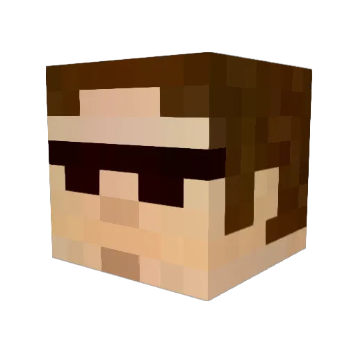 QnudCaos Minecraft avatar head, 3D render