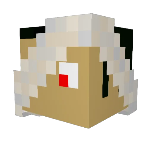 QoH071 Minecraft avatar head, 3D render
