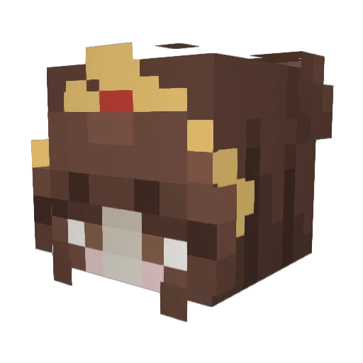 QoZxy_ Minecraft avatar head, 3D render
