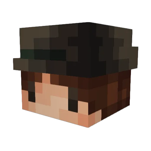 QoaHwi Minecraft avatar head, 3D render