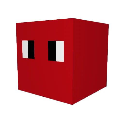 Qocy Minecraft avatar head, 3D render