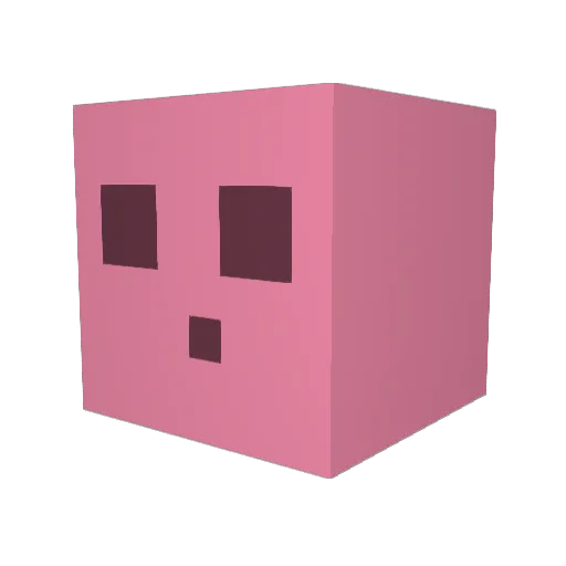 Qodgp Minecraft avatar head, 3D render