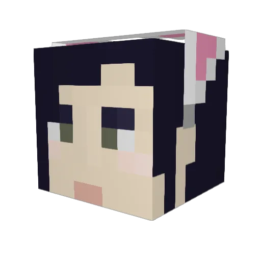 Qoochan Minecraft avatar head, 3D render