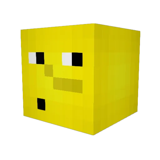 Qorine Minecraft avatar head, 3D render