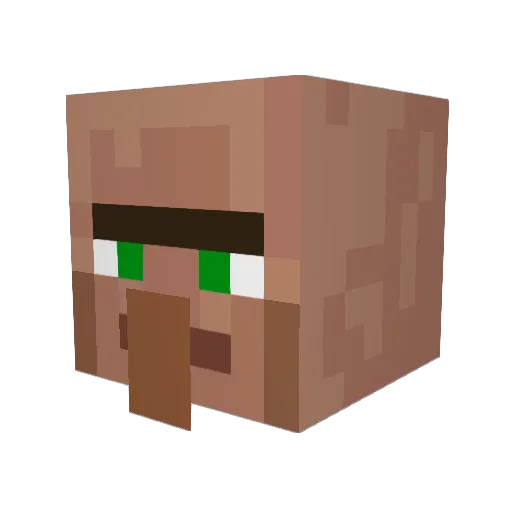 Qoukkasmile Minecraft avatar head, 3D render