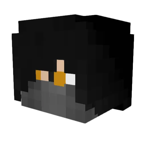 Qpi Minecraft avatar head, 3D render