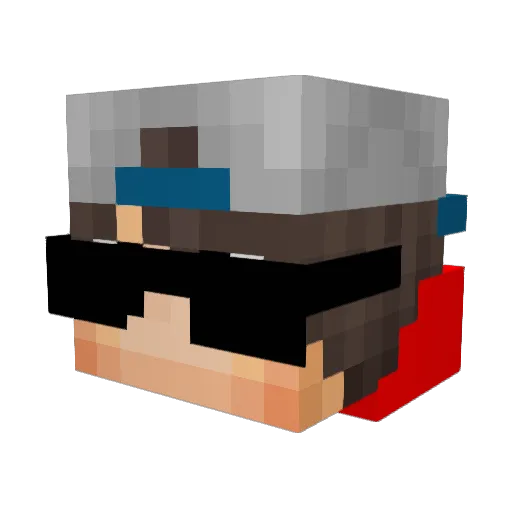 QqazwssxGamer Minecraft avatar head, 3D render