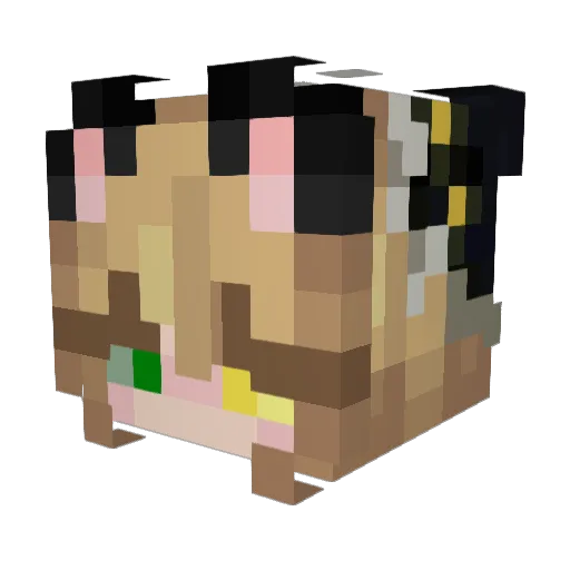 Qqueen_ Minecraft avatar head, 3D render