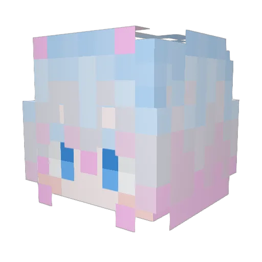 Qrang513 Minecraft avatar head, 3D render
