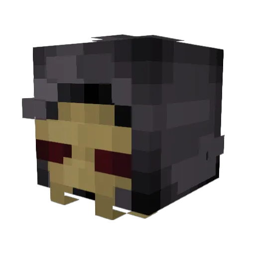 Qrawen Minecraft avatar head, 3D render