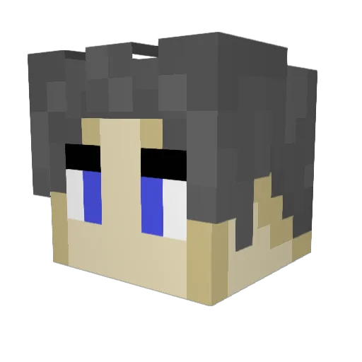 Qreuesant Minecraft avatar head, 3D render