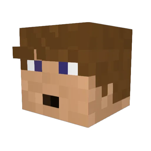 Qrob76 Minecraft avatar head, 3D render