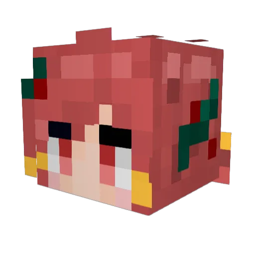QrongXY Minecraft avatar head, 3D render