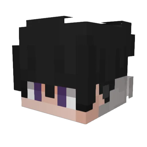 Qrowsy Minecraft avatar head, 3D render