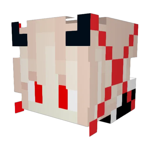 Qruger Minecraft avatar head, 3D render