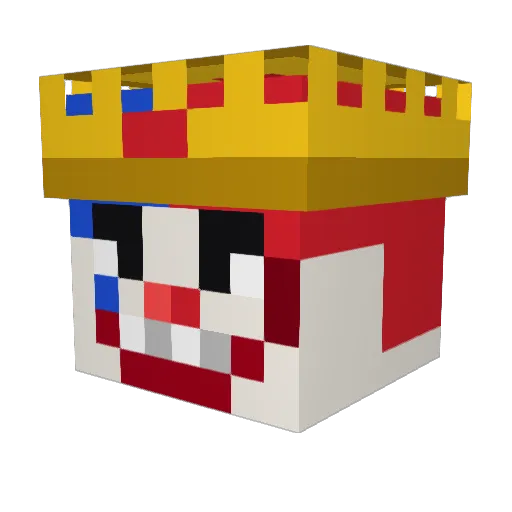 Qrvnix Minecraft avatar head, 3D render