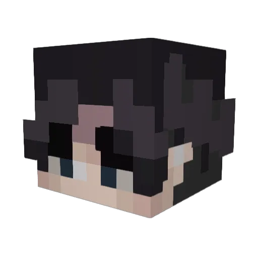 Qrx_2 Minecraft avatar head, 3D render