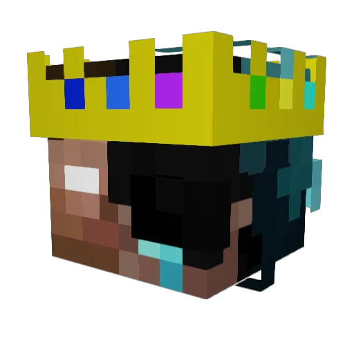 Qsepi Minecraft avatar head, 3D render