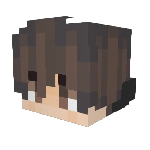 Qshi_si Minecraft avatar head, 3D render