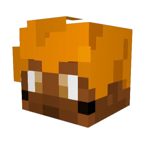 QspDudes Minecraft avatar head, 3D render