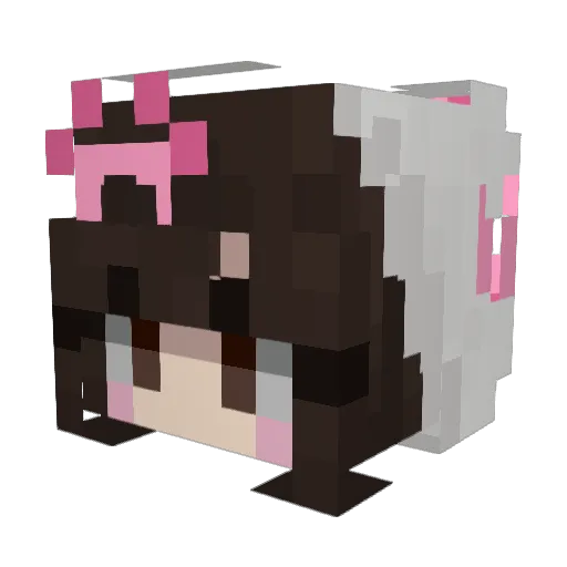 QtQio Minecraft avatar head, 3D render