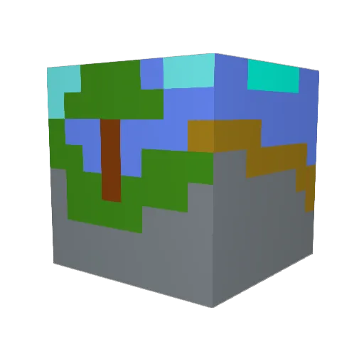 Qtillies_ Minecraft avatar head, 3D render