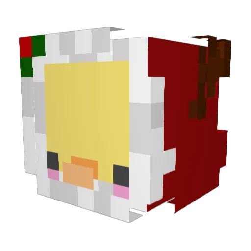 QtyQ Minecraft avatar head, 3D render