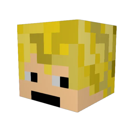 Qu0tes Minecraft avatar head, 3D render