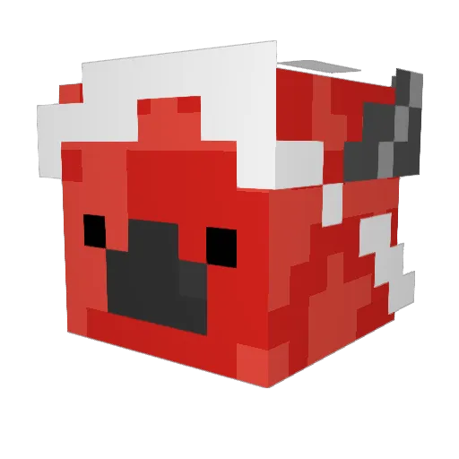 Qu1Zme Minecraft avatar head, 3D render