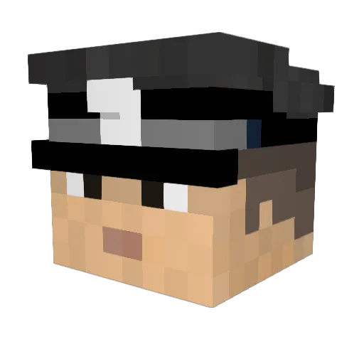 Qu1_gon_Jinn Minecraft avatar head, 3D render