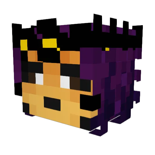 Qu1nnt3y Minecraft avatar head, 3D render